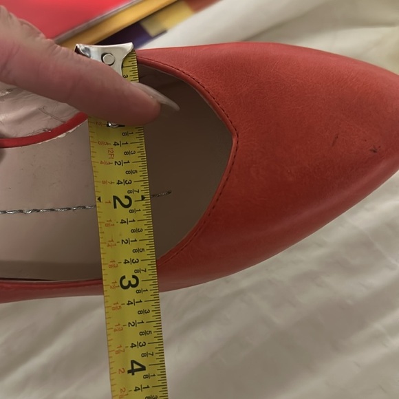 DV by Dolce Vita Red Leather Pointed Toe Heel Classic Chic Women Size 10 Holiday - Picture 12 of 12